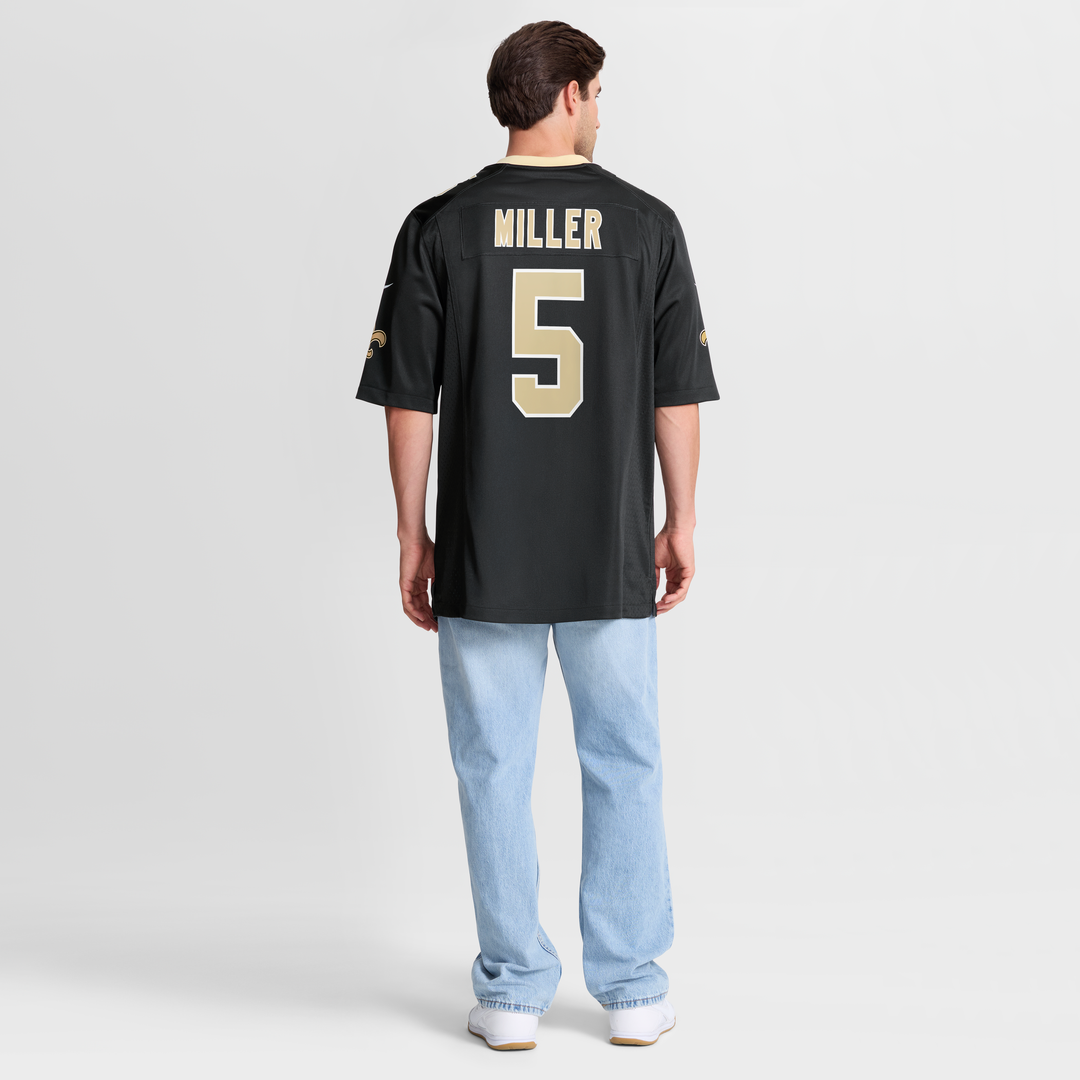 New Orleans Saints Kendre Miller Nike Black Team Game Jersey