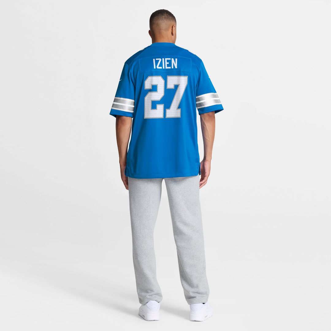 Detroit Lions Christian Izien Nike Blue Team Game Jersey