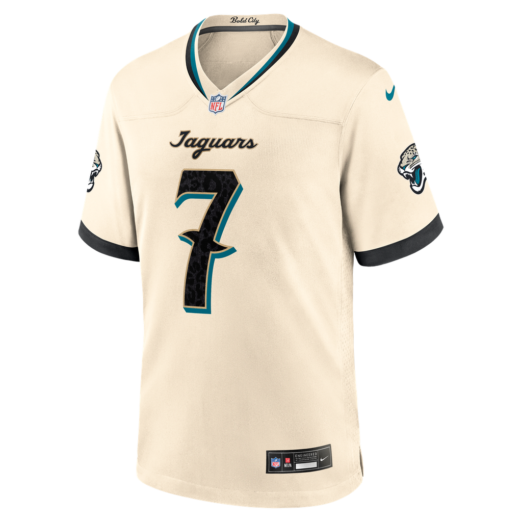 Jacksonville Jaguars Brian Thomas Jr. Nike Natural 2026 Rivalries Collection Game Jersey