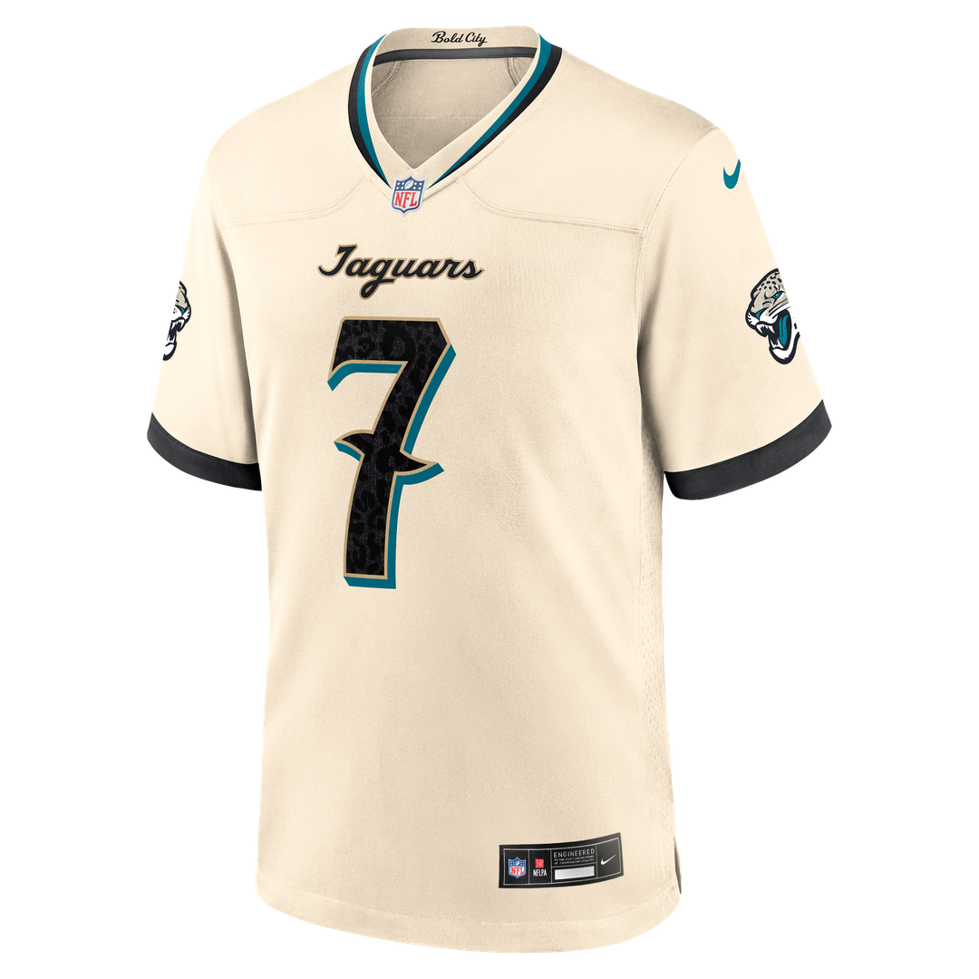 Jacksonville Jaguars Brian Thomas Jr. Nike Natural 2026 Rivalries Collection Game Jersey