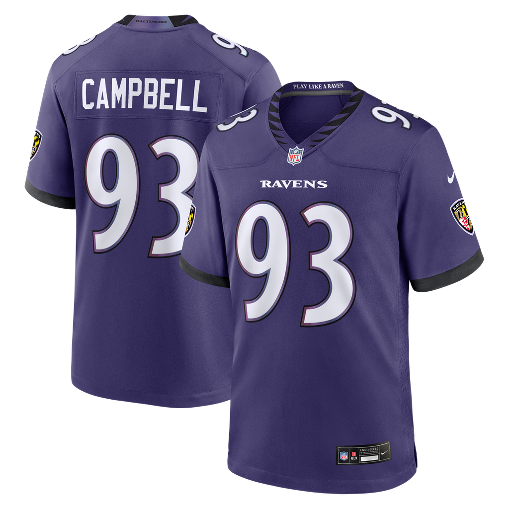 Baltimore Ravens Calais Campbell Nike Purple Team Game Jersey