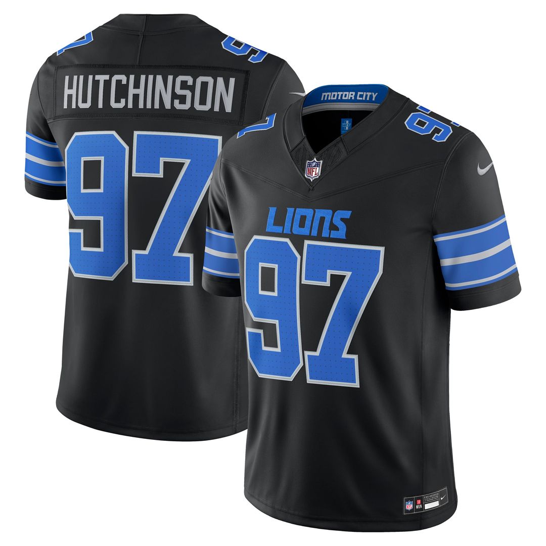 Detroit Lions Aidan Hutchinson Nike White Vapor F.U.S.E. Stitched Limited Jersey