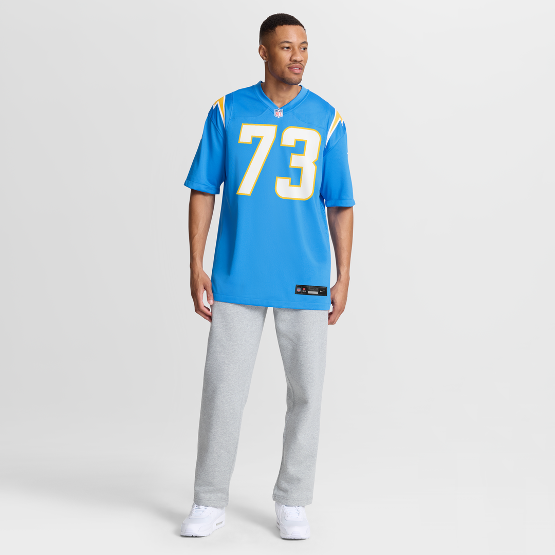 Los Angeles Chargers Mekhi Becton Nike Powder Blue Team Game Jersey