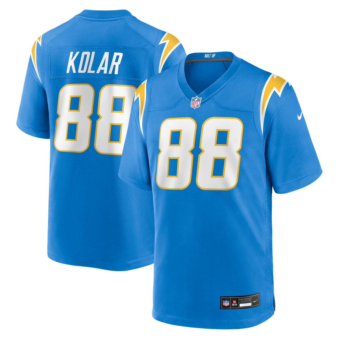 Los Angeles Chargers Charlie Kolar Nike Powder Blue Team Game Jersey