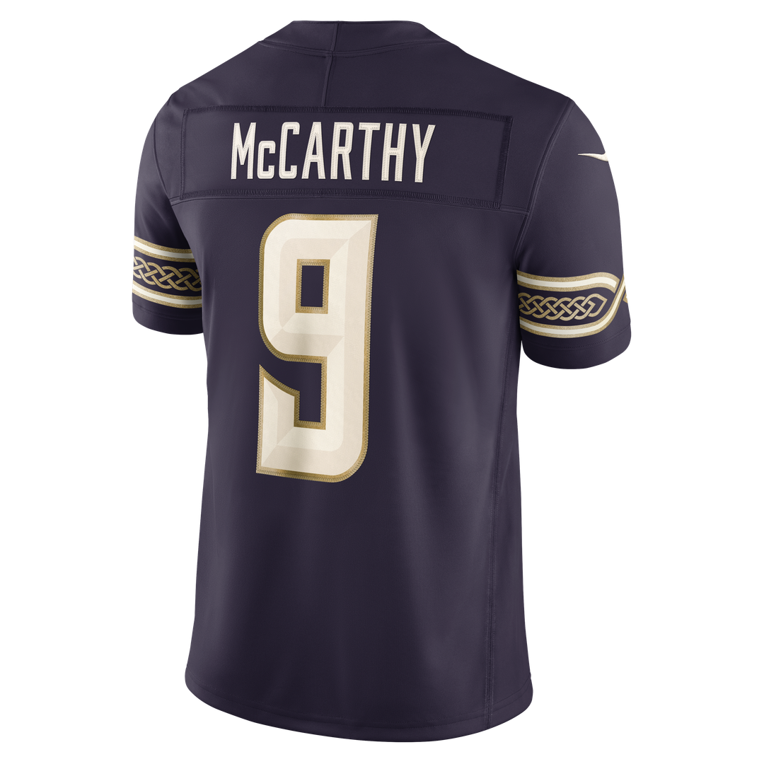 Minnesota Vikings J.J. McCarthy Nike Purple 2026 Rivalries Collection Stitched Limited Jersey