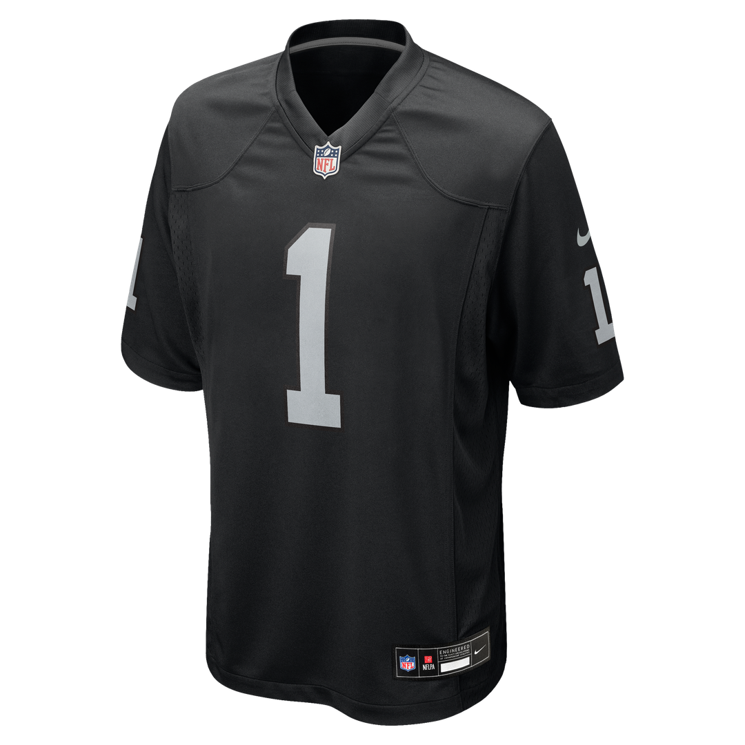 Las Vegas Raiders Number 1 Groom Nike Black Game Jersey