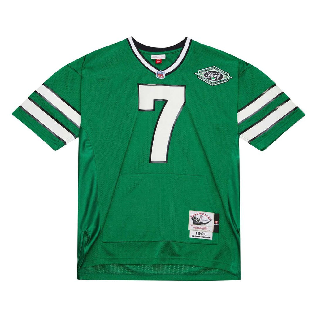 New York Jets Boomer Esiason Mitchell & Ness Kelly Green 1993 Authentic Throwback Retired Player Pocket Jersey