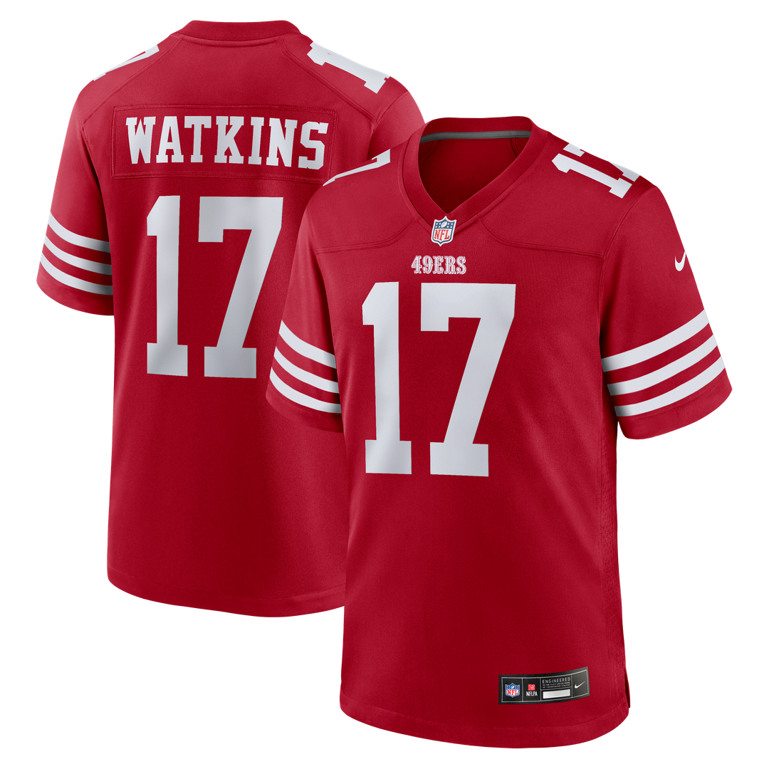 San Francisco 49ers Jordan Watkins Nike Scarlet Team Game Jersey