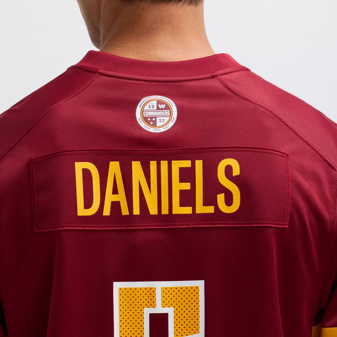 Washington Commanders Jayden Daniels Nike White Player Game Jersey