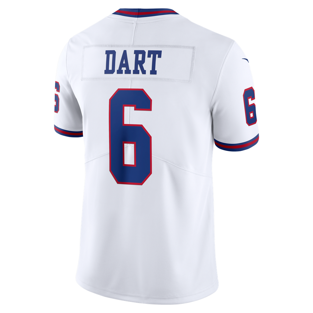 New York Giants Jaxson Dart Nike White Vintage White Vapor Untouchable Stitched Limited Jersey