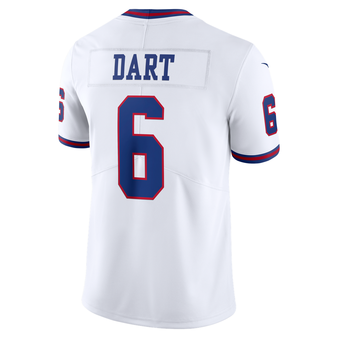 New York Giants Jaxson Dart Nike White Vintage White Vapor Untouchable Stitched Limited Jersey