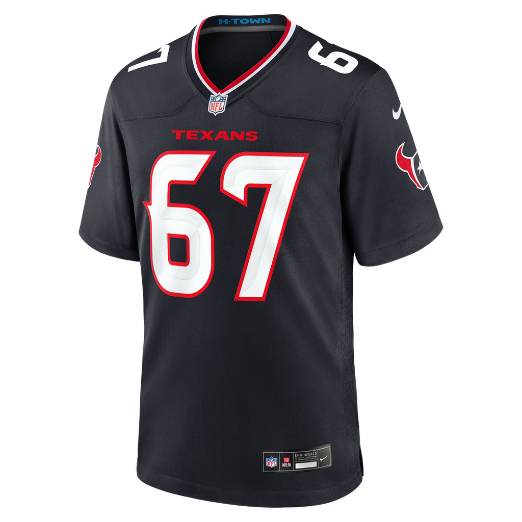 Houston Texans Evan Brown Nike Navy Team Game Jersey