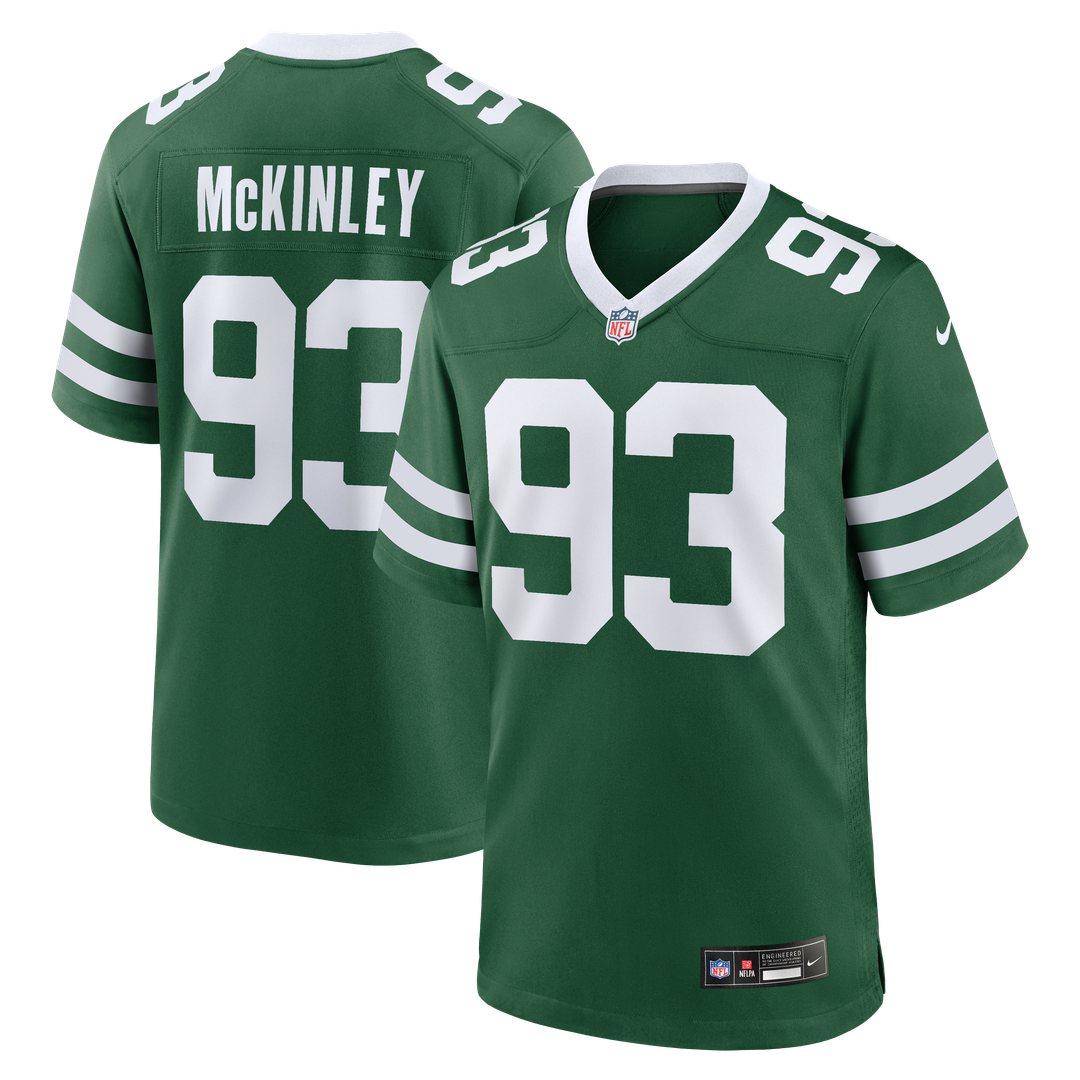 New York Jets Takk McKinley Nike Legacy Green Team Game Jersey