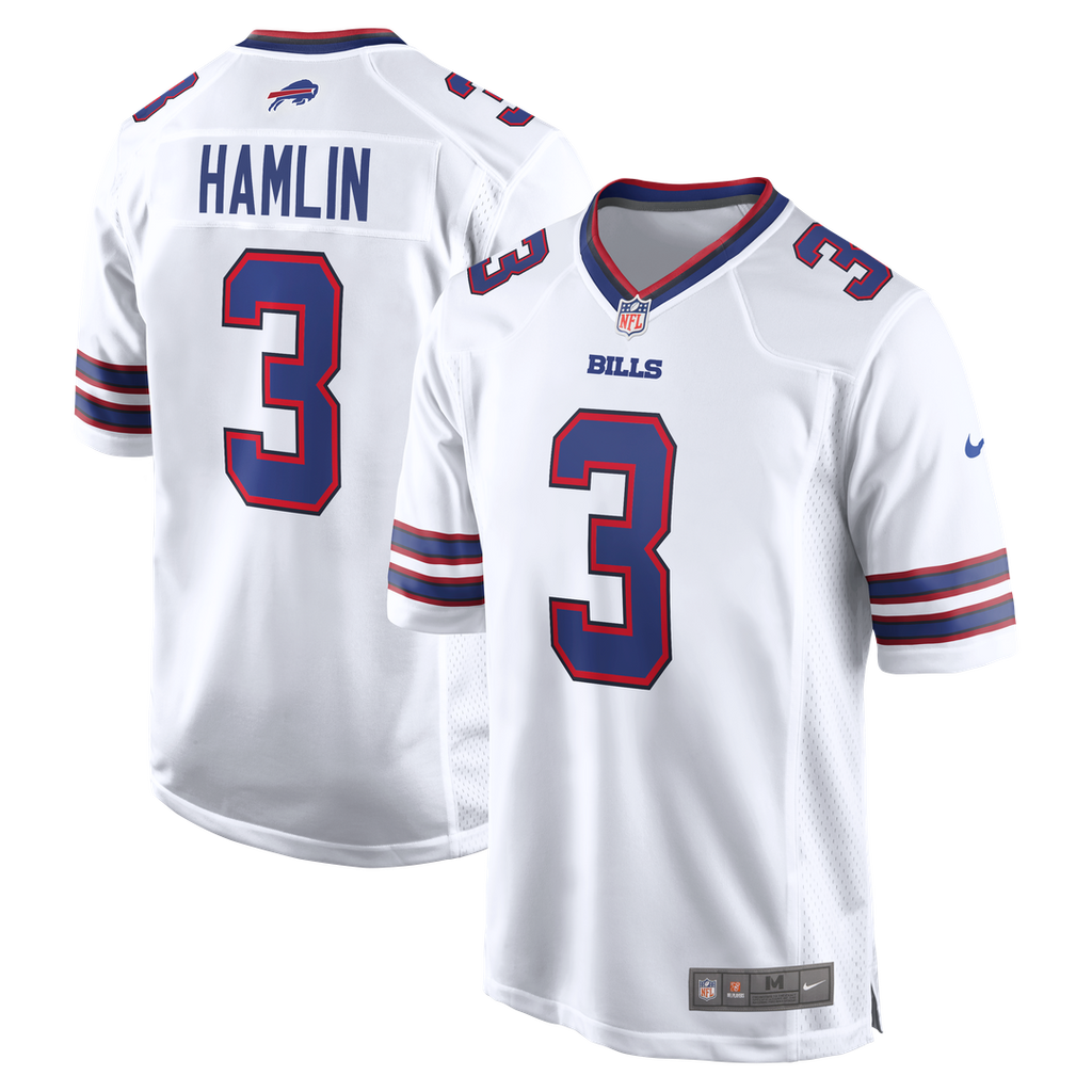 Buffalo Bills Damar Hamlin Nike White Game Jersey