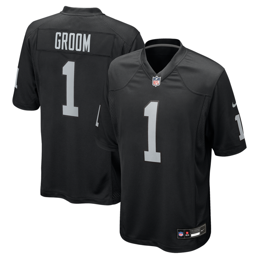 Las Vegas Raiders Number 1 Groom Nike Black Game Jersey