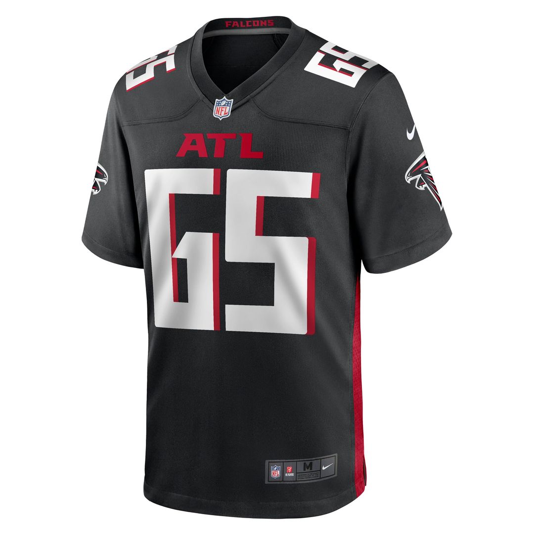 Atlanta Falcons Matthew Bergeron Nike Black Team Game Jersey