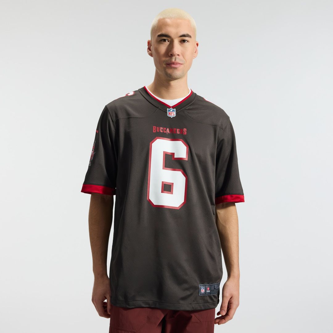 Tampa Bay Buccaneers Baker Mayfield Nike Pewter Alternate Game Player Jersey