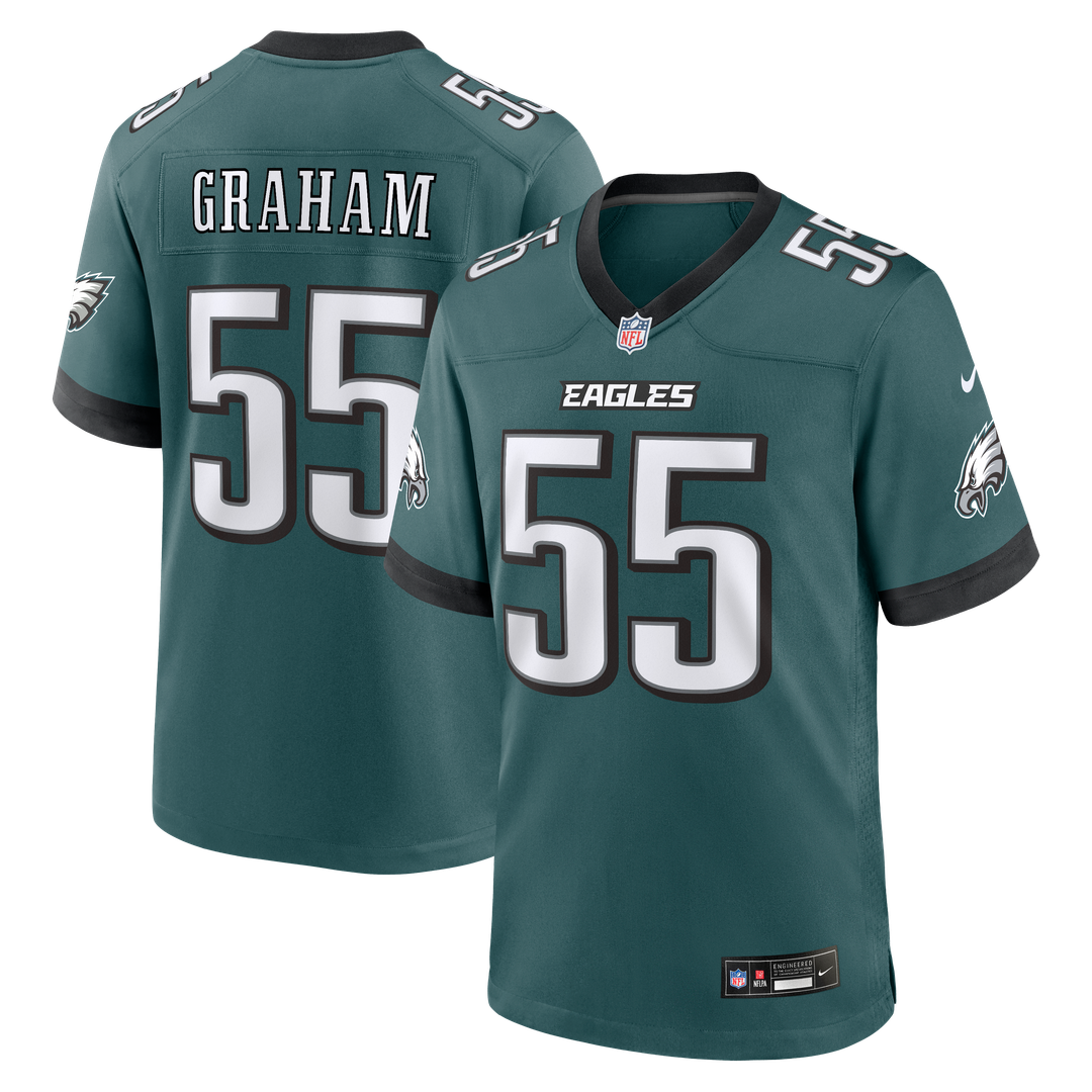 Philadelphia Eagles Brandon Graham Nike Midnight Green Team Game Jersey