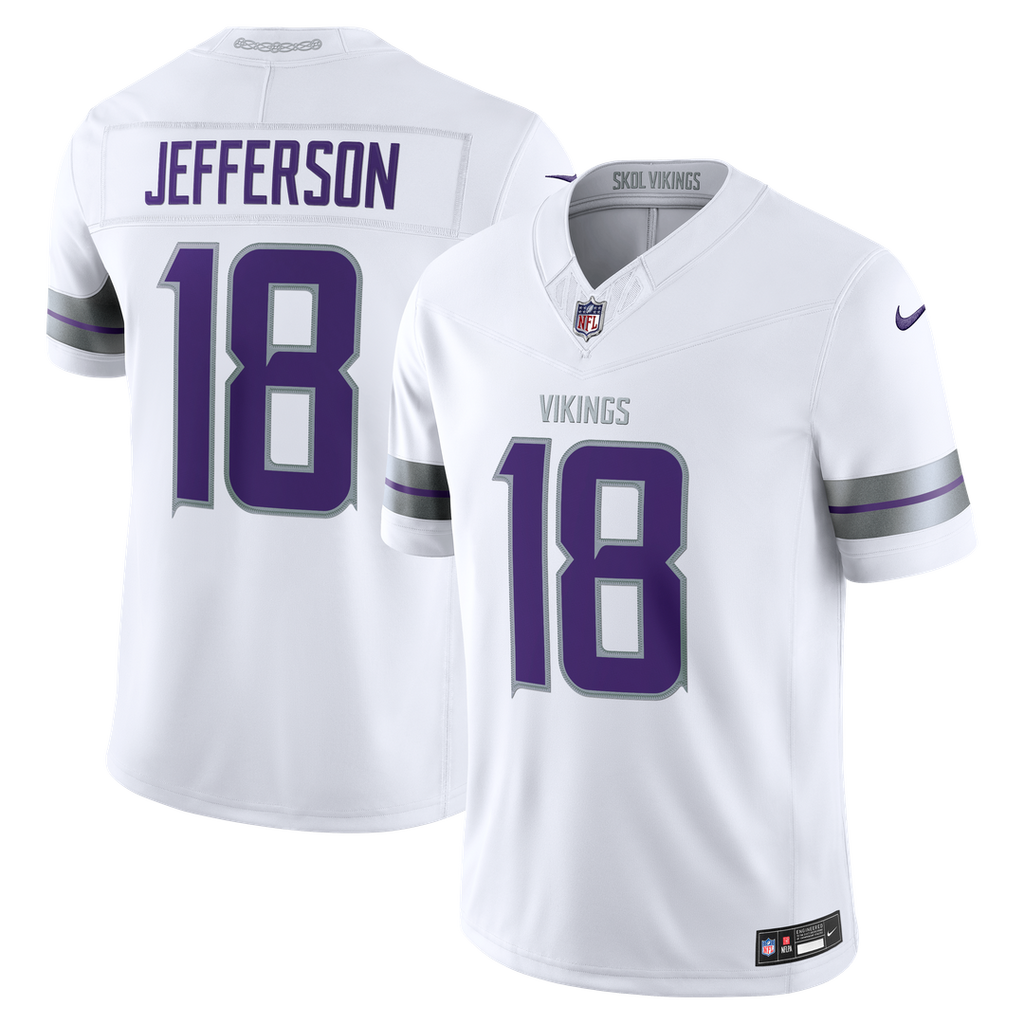 Minnesota Vikings Justin Jefferson Nike White Alternate Vapor F.U.S.E. Stitched Limited Jersey