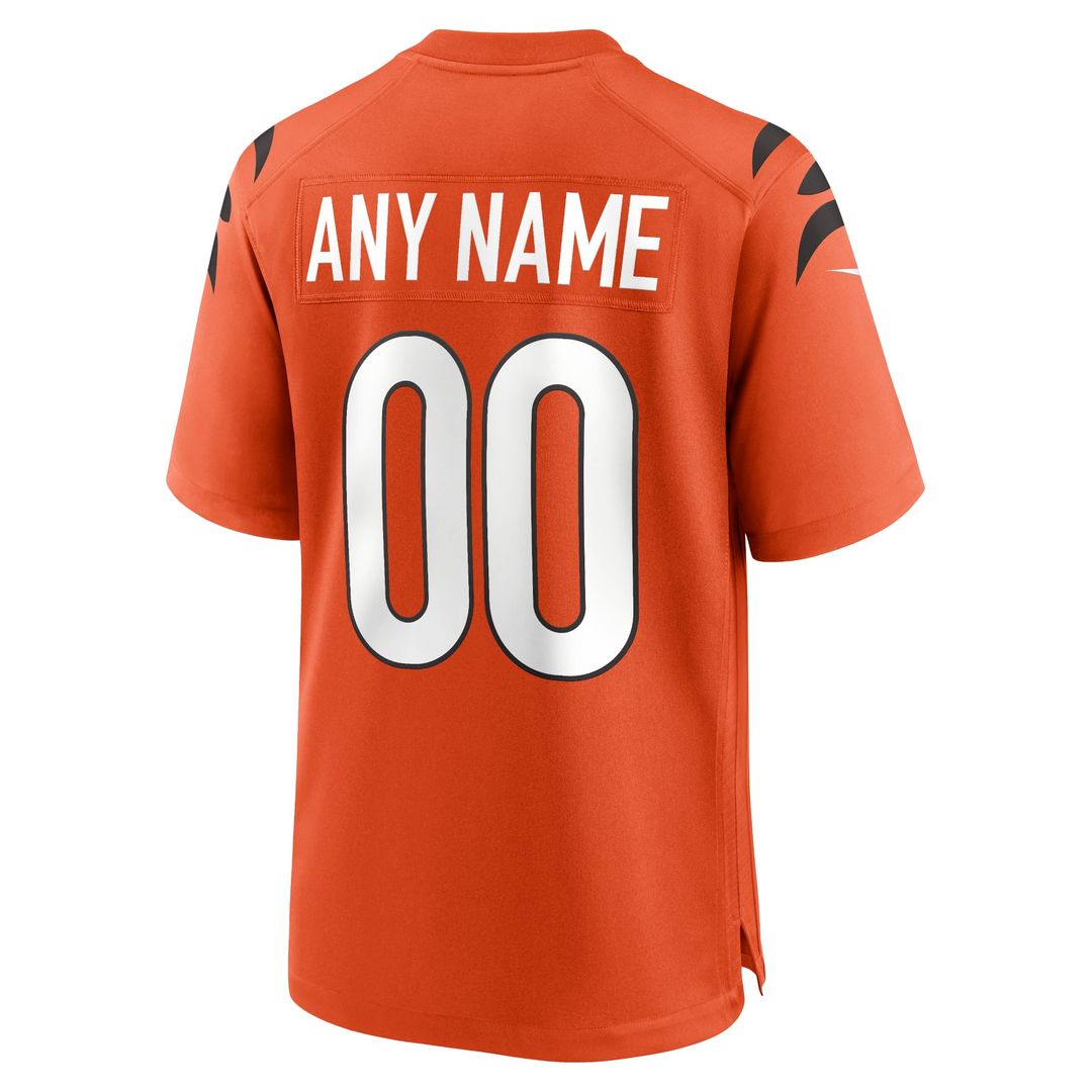 Cincinnati Bengals Nike Black Game Custom Jersey