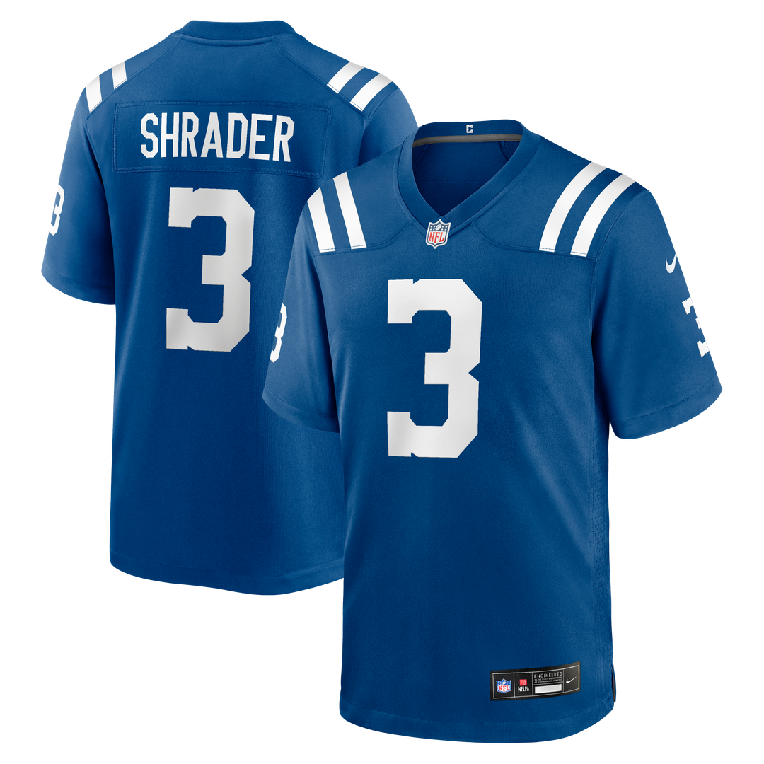Indianapolis Colts Spencer Shrader Nike Royal Team Game Jersey
