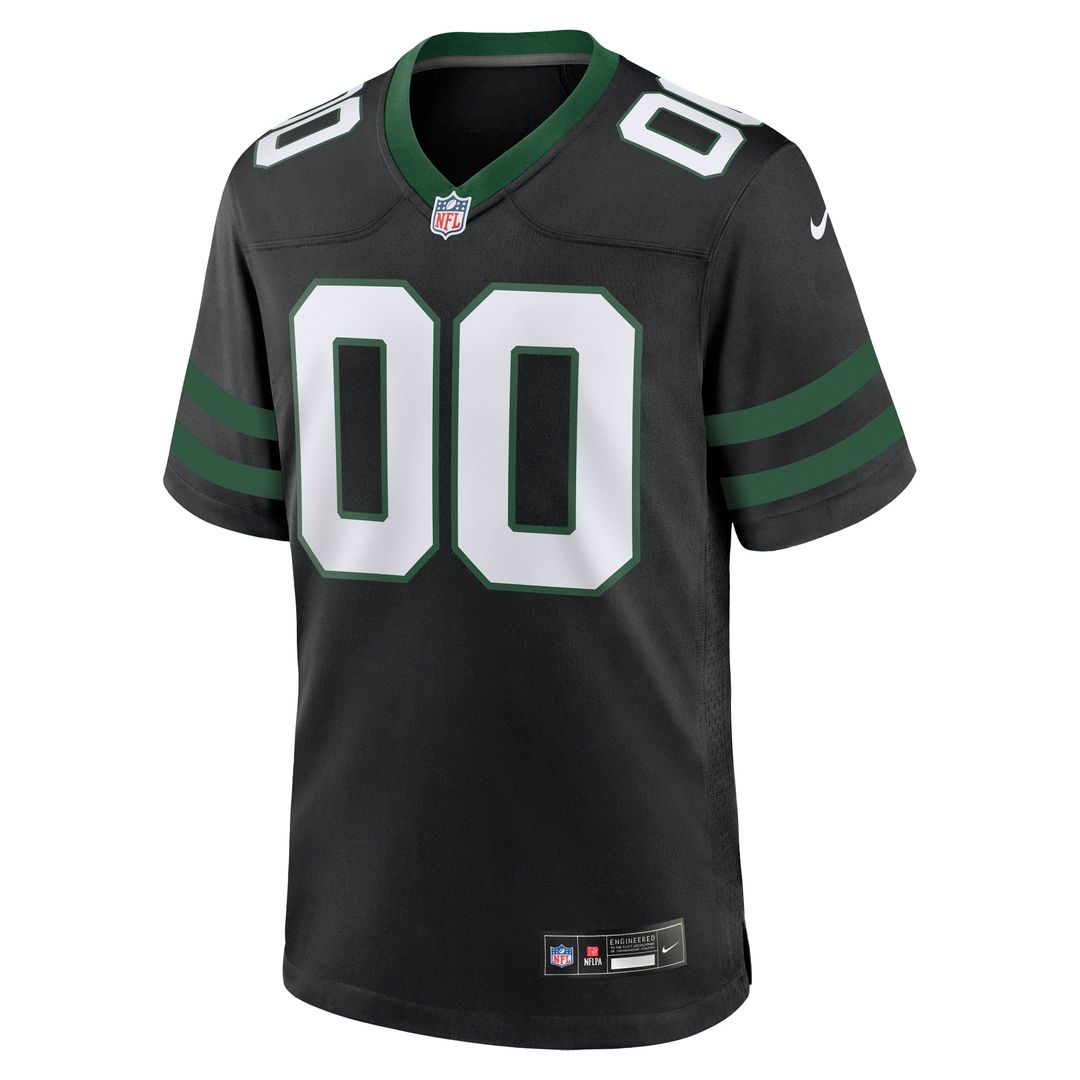 New York Jets Nike Legacy Black Alternate Custom Game Jersey