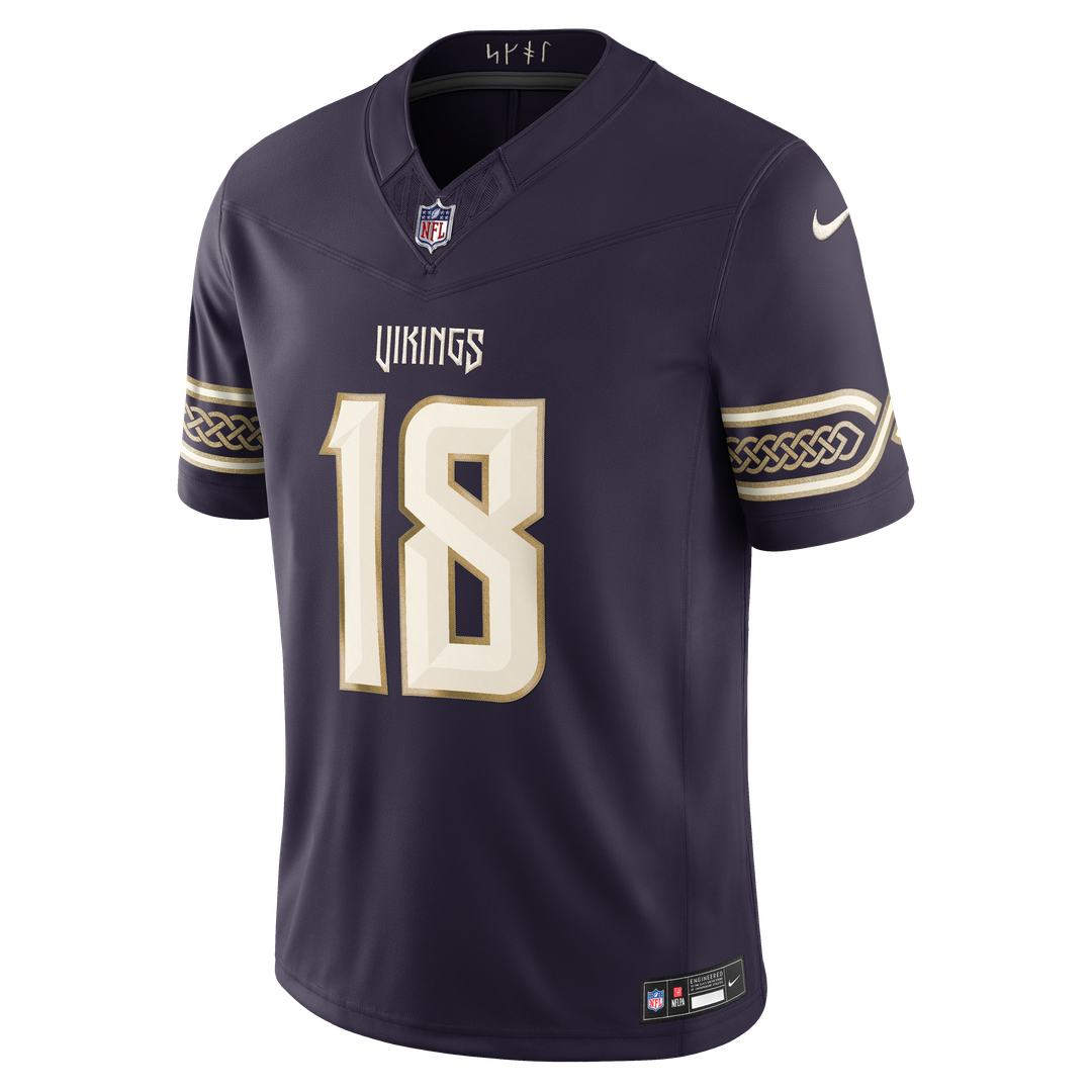 Minnesota Vikings Justin Jefferson Nike Purple 2026 Rivalries Collection Stitched Limited Jersey