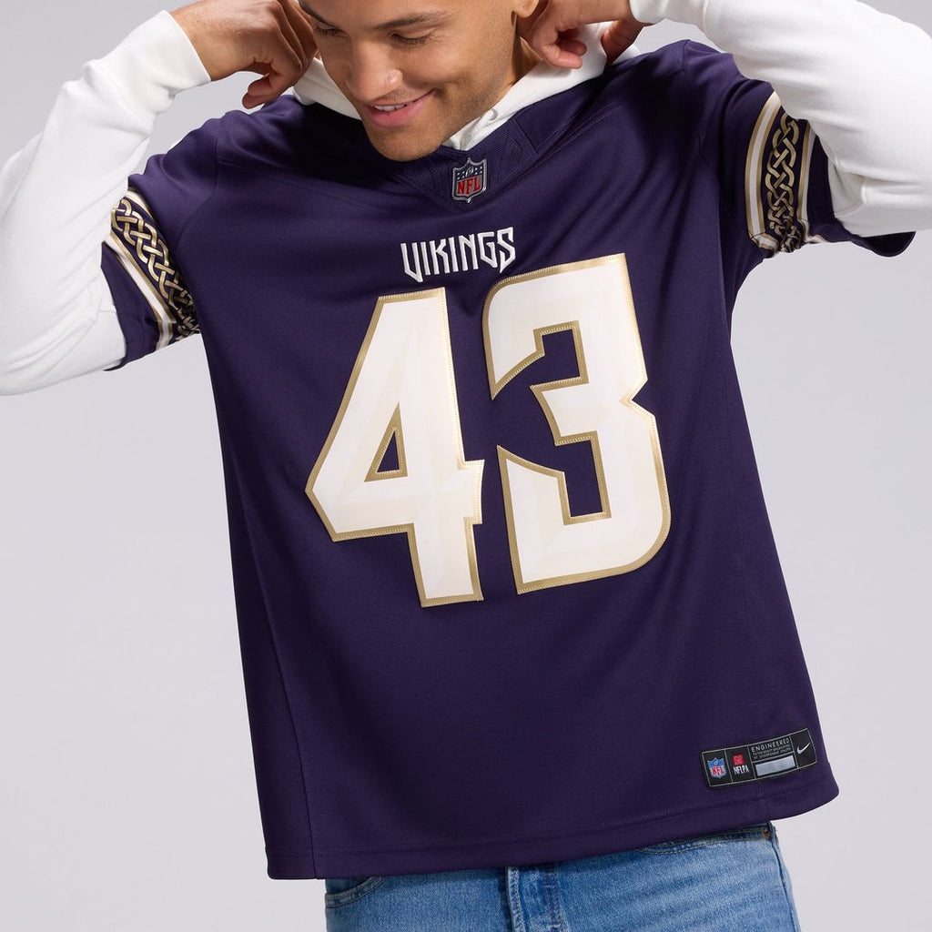 Minnesota Vikings Andrew Van Ginkel Nike Purple 2026 Rivalries Collection Stitched Limited Jersey