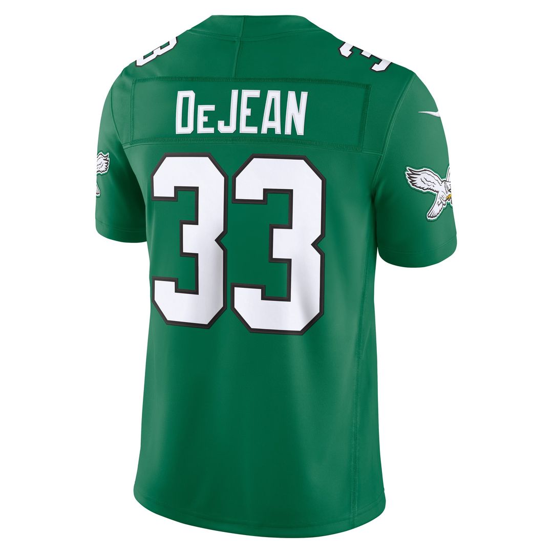 Philadelphia Eagles Cooper DeJean Nike Kelly Green Alternate Vapor F.U.S.E. Stitched Limited Jersey