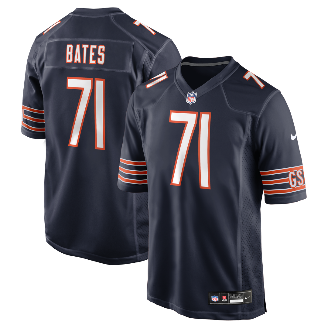 Chicago Bears Ryan Bates Nike Navy Game Jersey