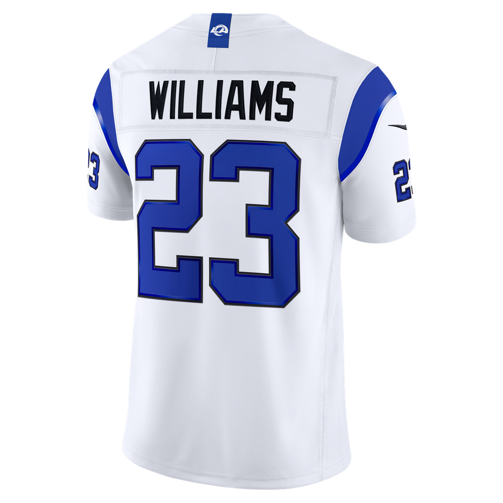 Los Angeles Rams Kyren Williams Nike Fearsome White Vapor F.U.S.E. Stitched Limited Jersey