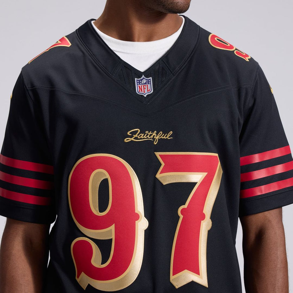 San Francisco 49ers Nick Bosa Nike Black Rivalries Collection Stitched Limited Jersey