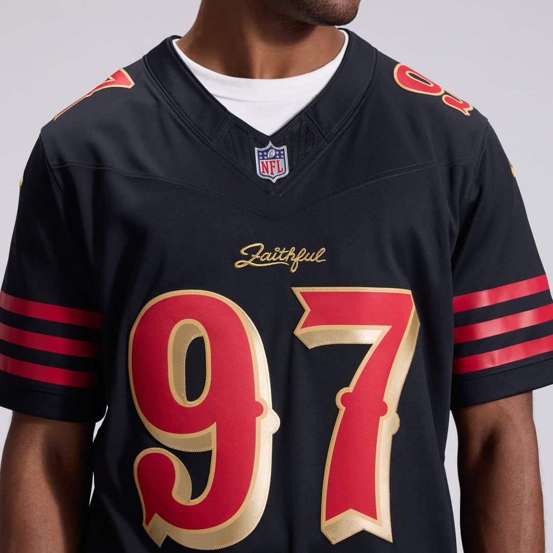 San Francisco 49ers Nick Bosa Nike Black Rivalries Collection Stitched Limited Jersey