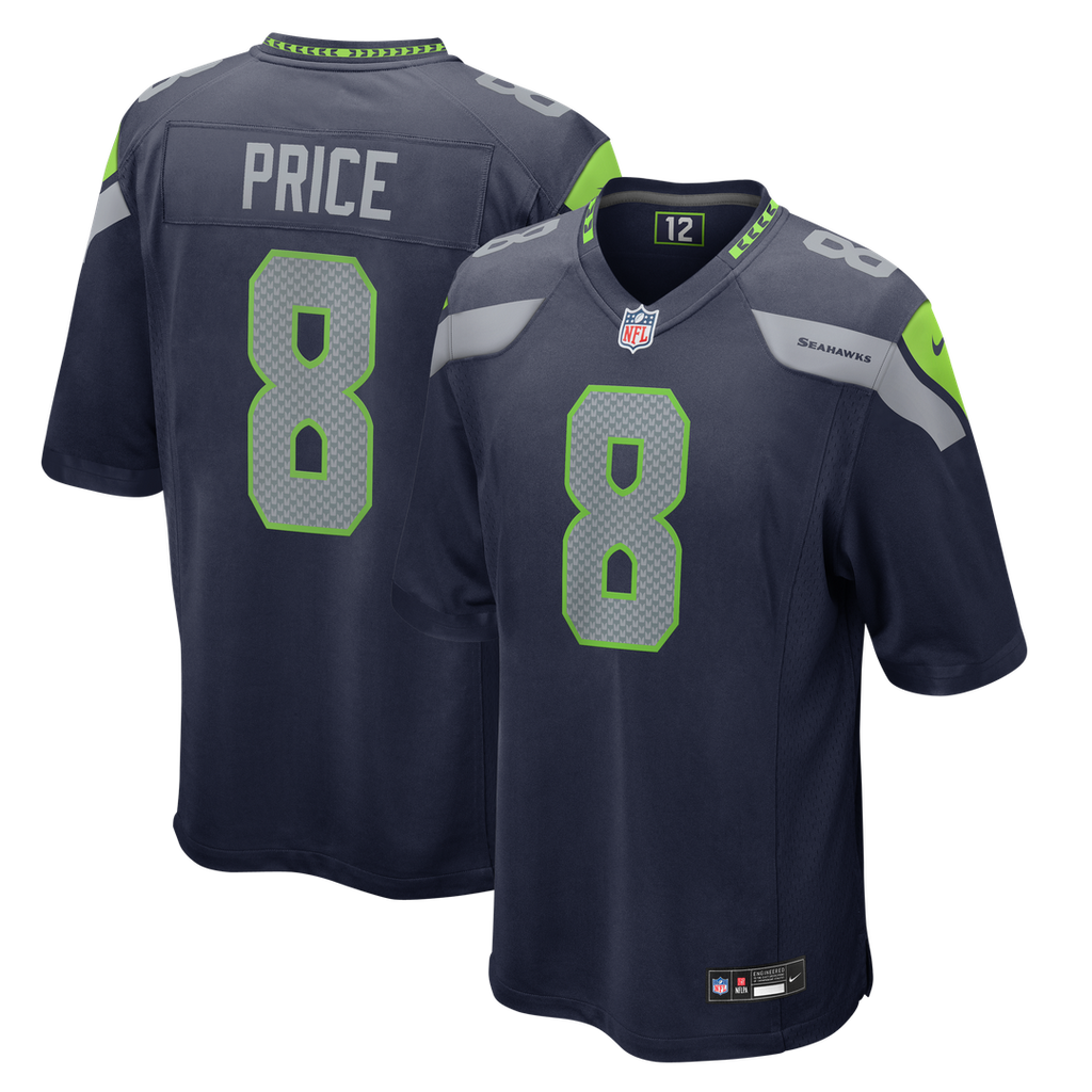 Seattle Seahawks Jadarian Price Nike College Navy Team Game Jersey