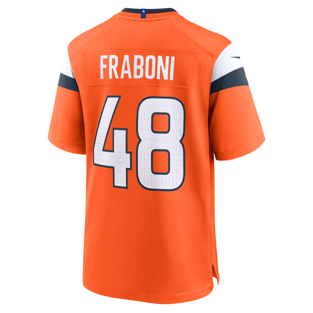 Denver Broncos Mitchell Fraboni Nike Orange Team Game Jersey
