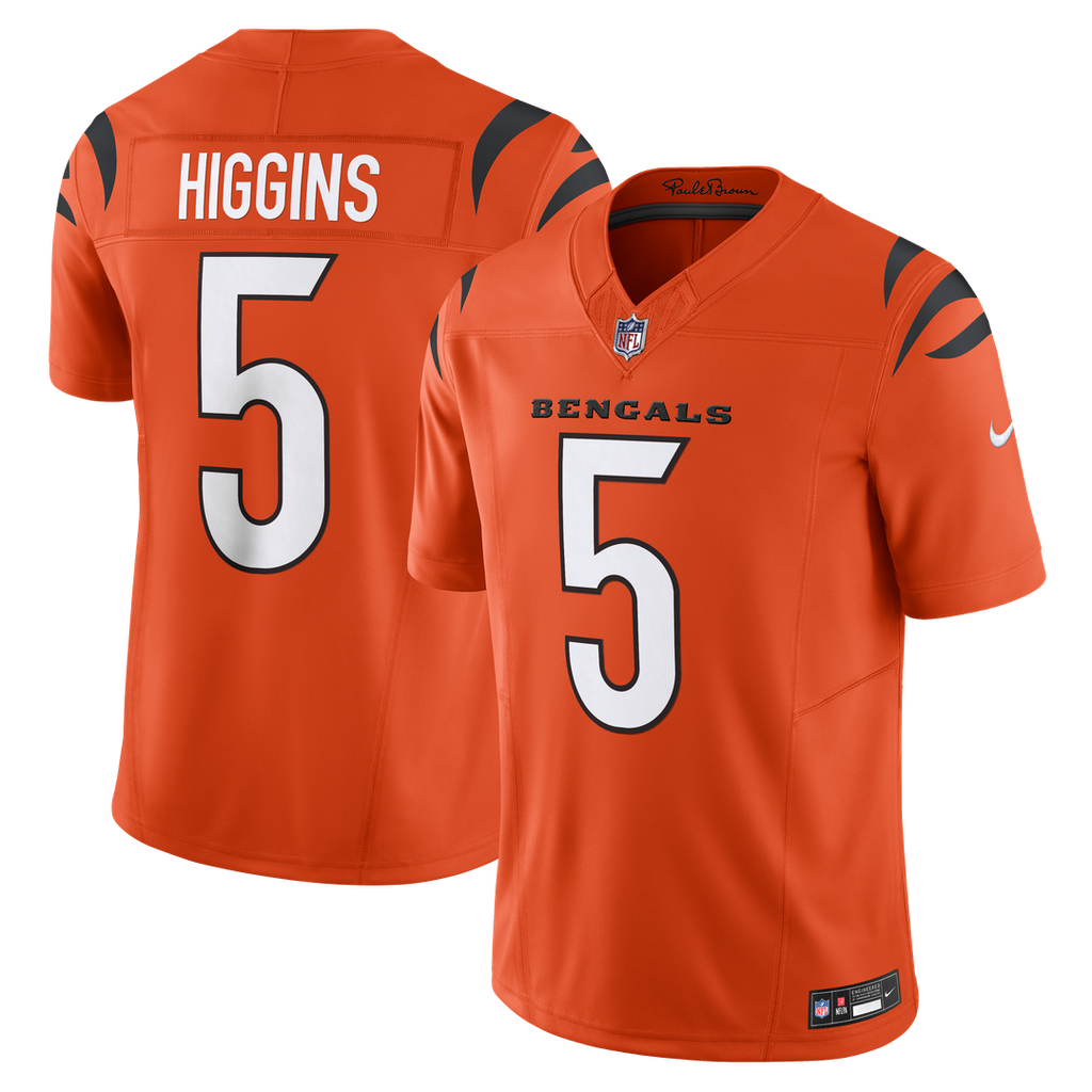 Cincinnati Bengals Tee Higgins Nike Orange Vapor F.U.S.E. Limited Jersey