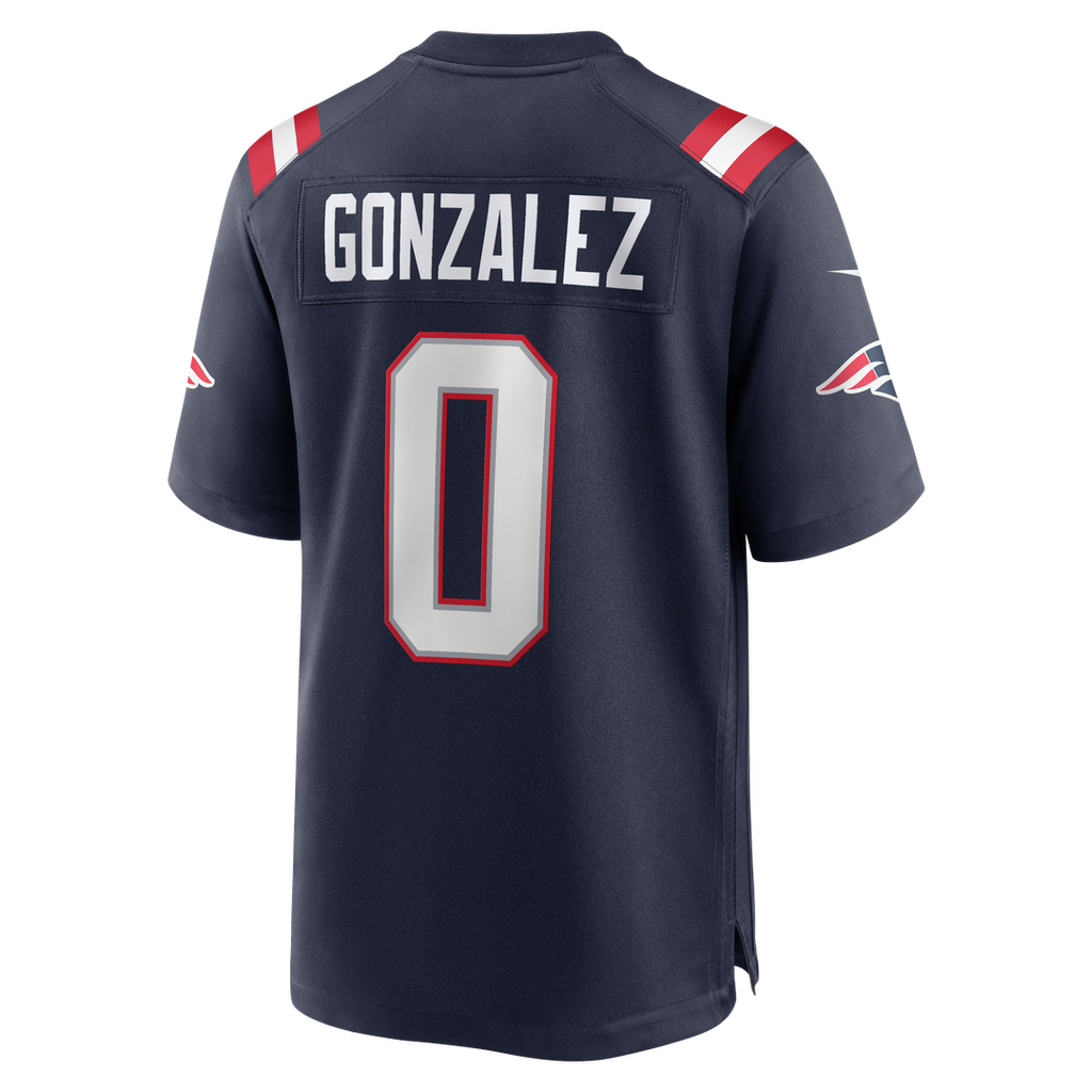New England Patriots Christian Gonzalez Nike Navy Team Game Jersey