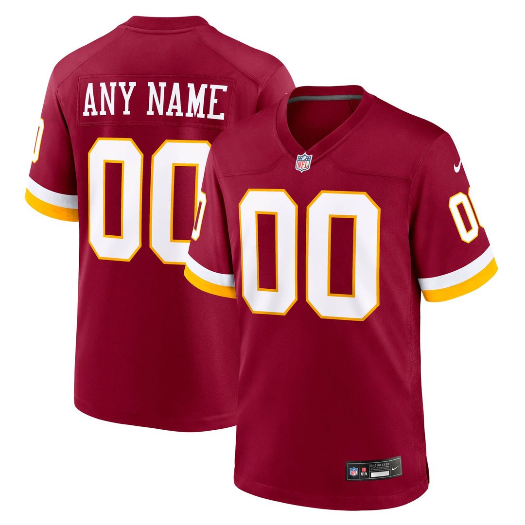 Washington Commanders Nike Black Hail Raiser Alternate Custom Game Jersey