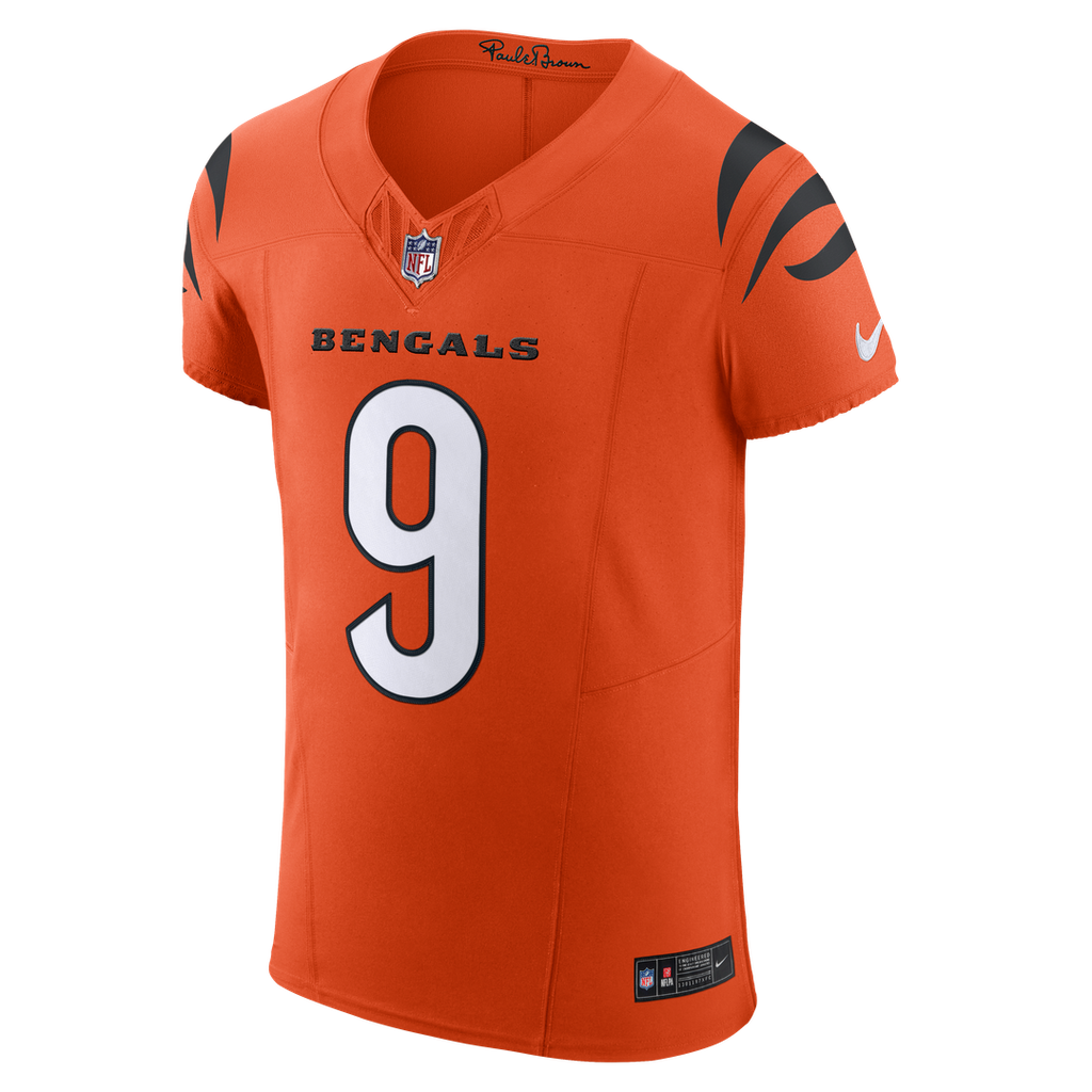Cincinnati Bengals Joe Burrow Nike Orange Team Vapor F.U.S.E. Elite Jersey