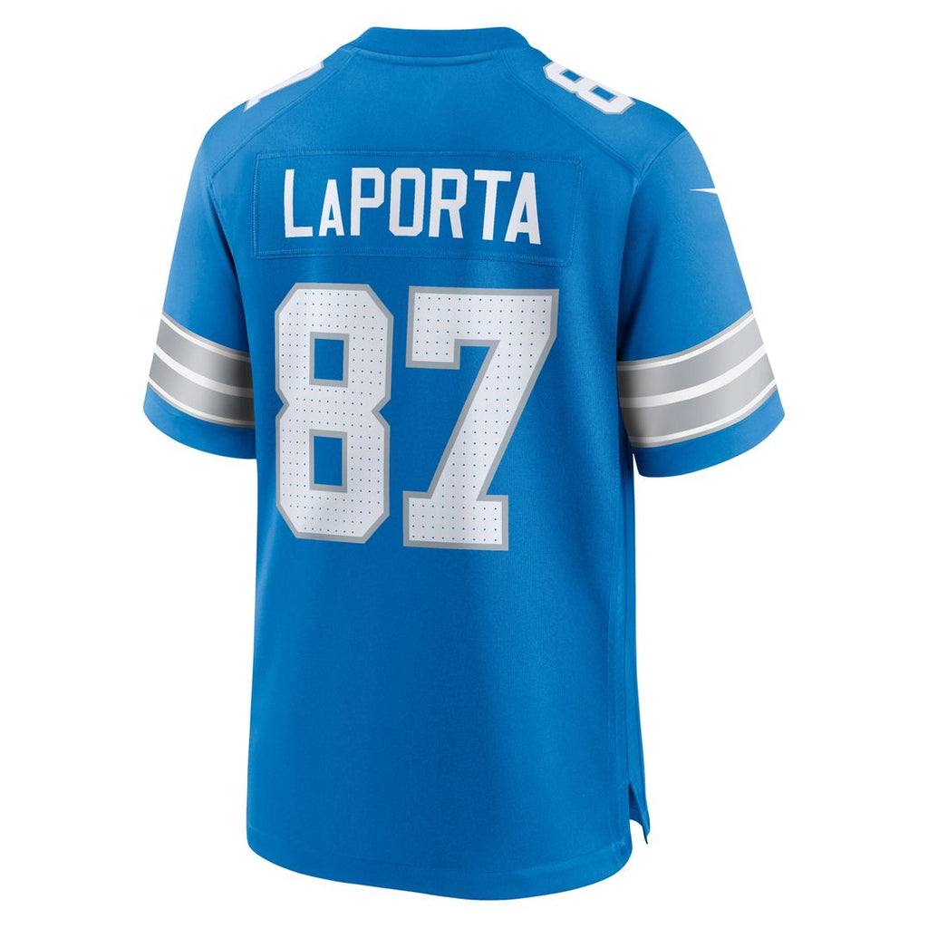 Detroit Lions Sam LaPorta Nike White White Game Jersey