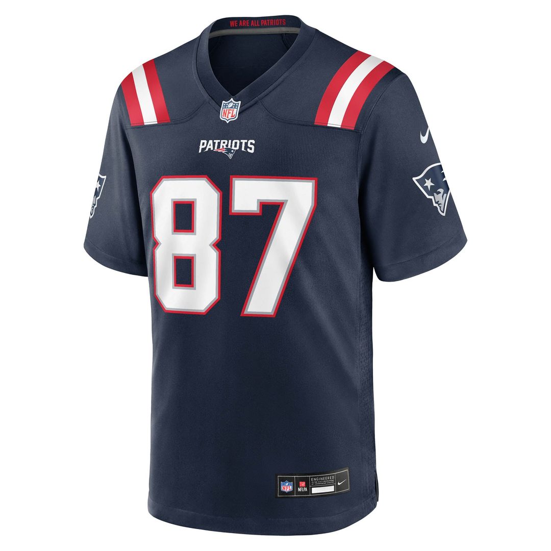 New England Patriots Romeo Doubs Nike Navy Game Jersey