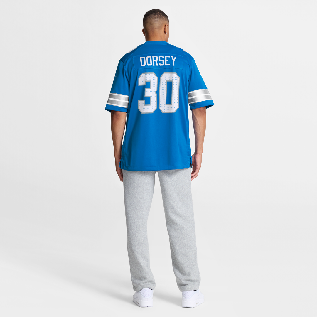 Detroit Lions Khalil Dorsey Nike Blue Team Game Jersey