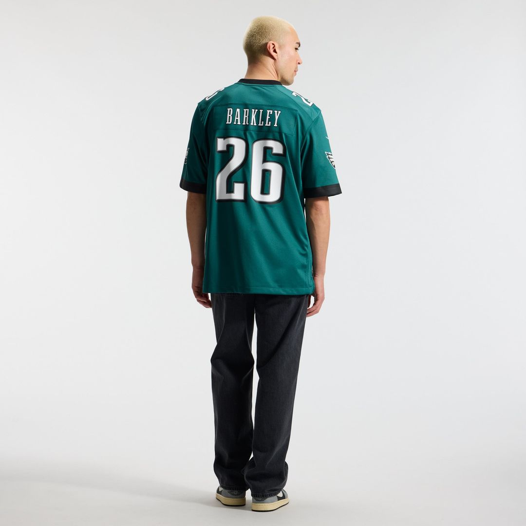 Philadelphia Eagles Saquon Barkley Nike White Game Jersey