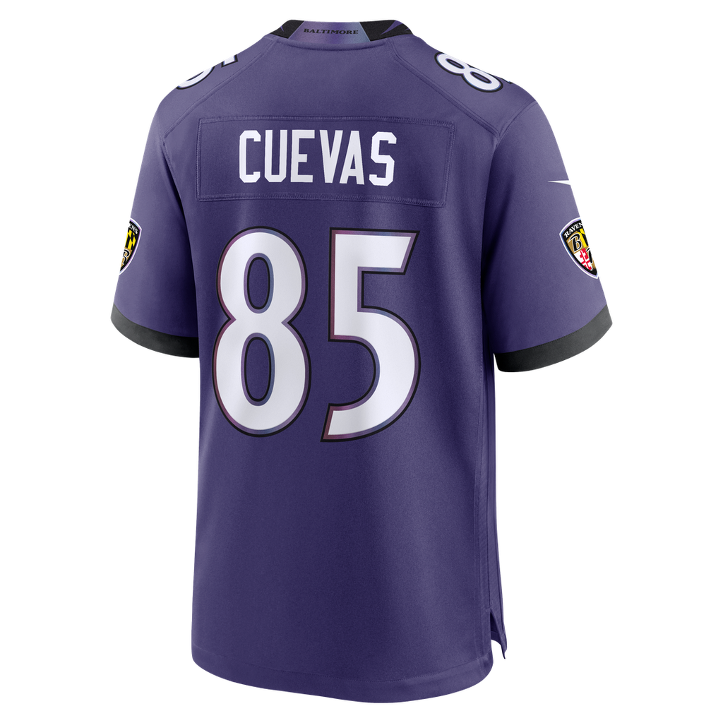 Baltimore Ravens Josh Cuevas Nike Purple Team Game Jersey