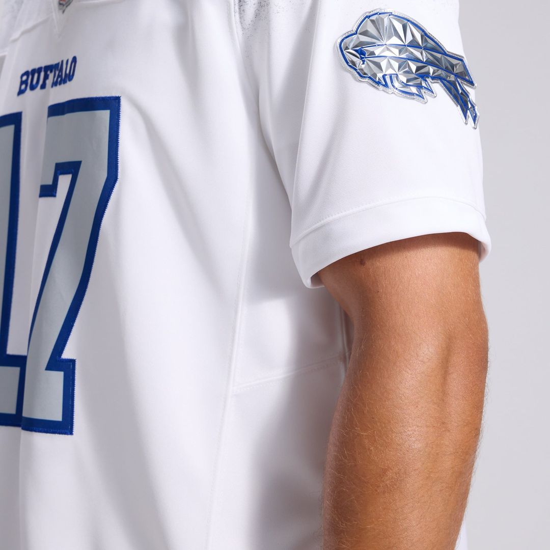 Buffalo Bills Josh Allen Nike White Rivalries Collection Stitched Limited Jersey