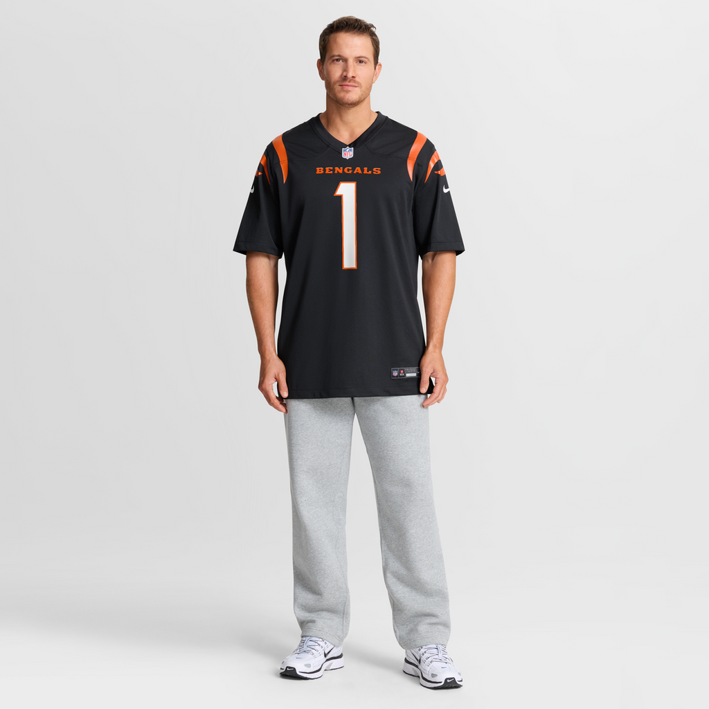 Cincinnati Bengals Number 1 Groom Nike Black Game Jersey