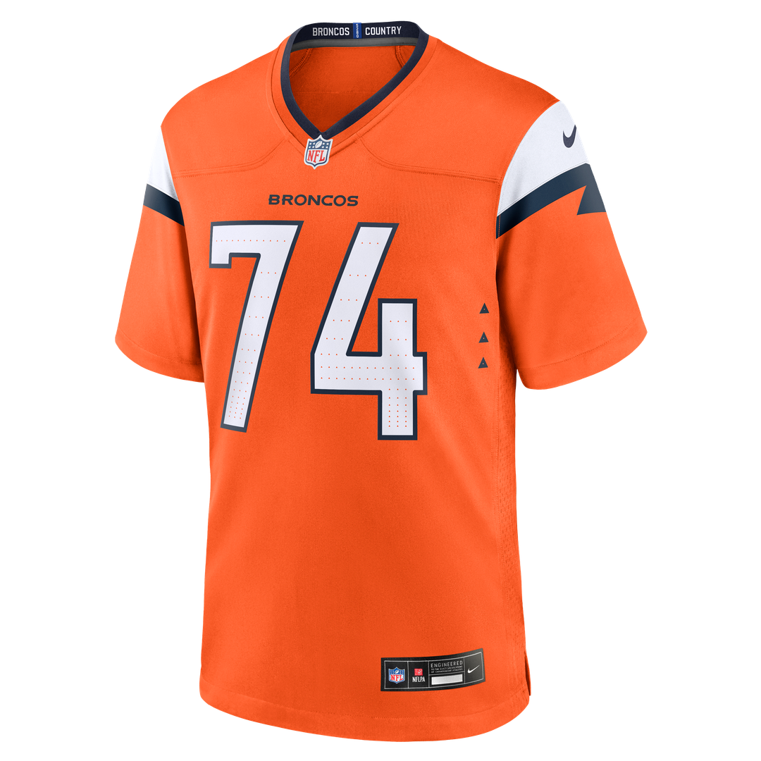 Denver Broncos Ben Powers Nike Orange Team Game Jersey