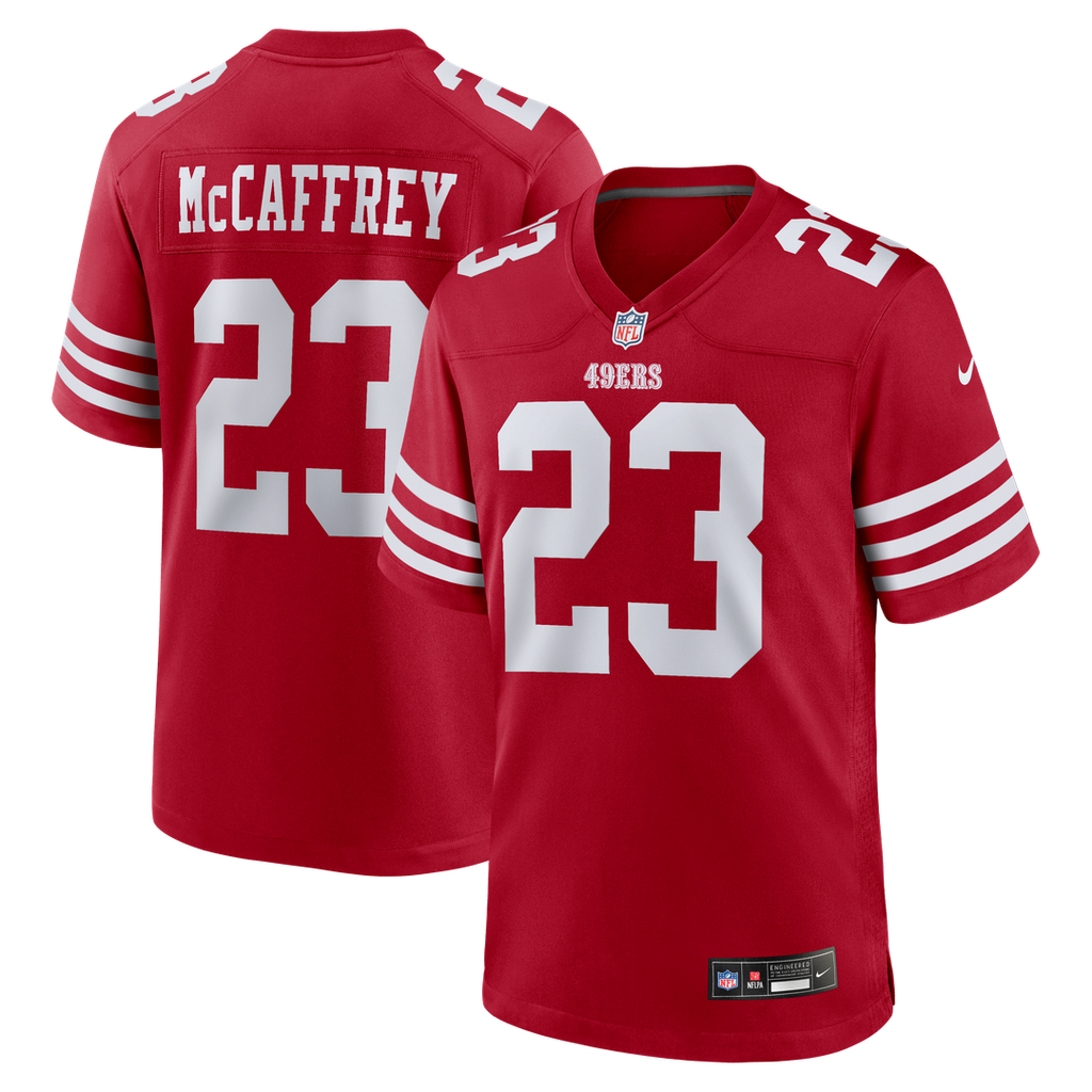 San Francisco 49ers Christian McCaffrey Nike Scarlet Game Player Jersey