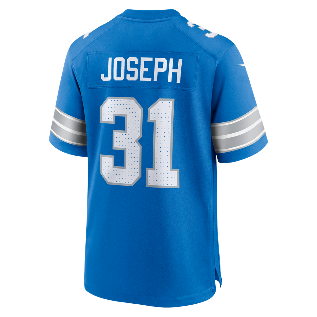 Detroit Lions Kerby Joseph Nike Blue Team Game Jersey