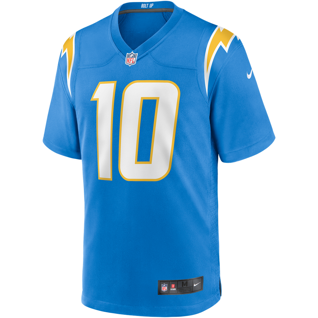 Los Angeles Chargers Justin Herbert Nike Gold Alternate Charger Power Game Player Jersey